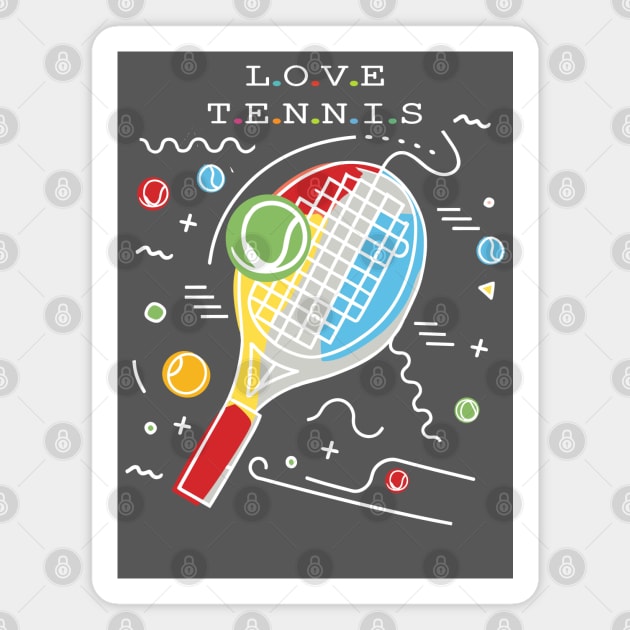 Love Tennis Magnet by Fashioned by You, Created by Me A.zed